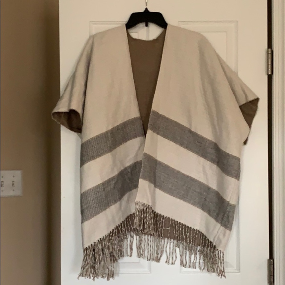 LOFT Reversible jacket (Ruana style) w sleeves